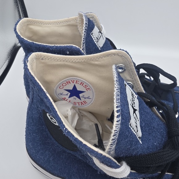 Converse x Stussy Chuck 70 Hi 8 Ball Blue Hairy Suede Size 10 A03711C NEW W/ Box main image 6